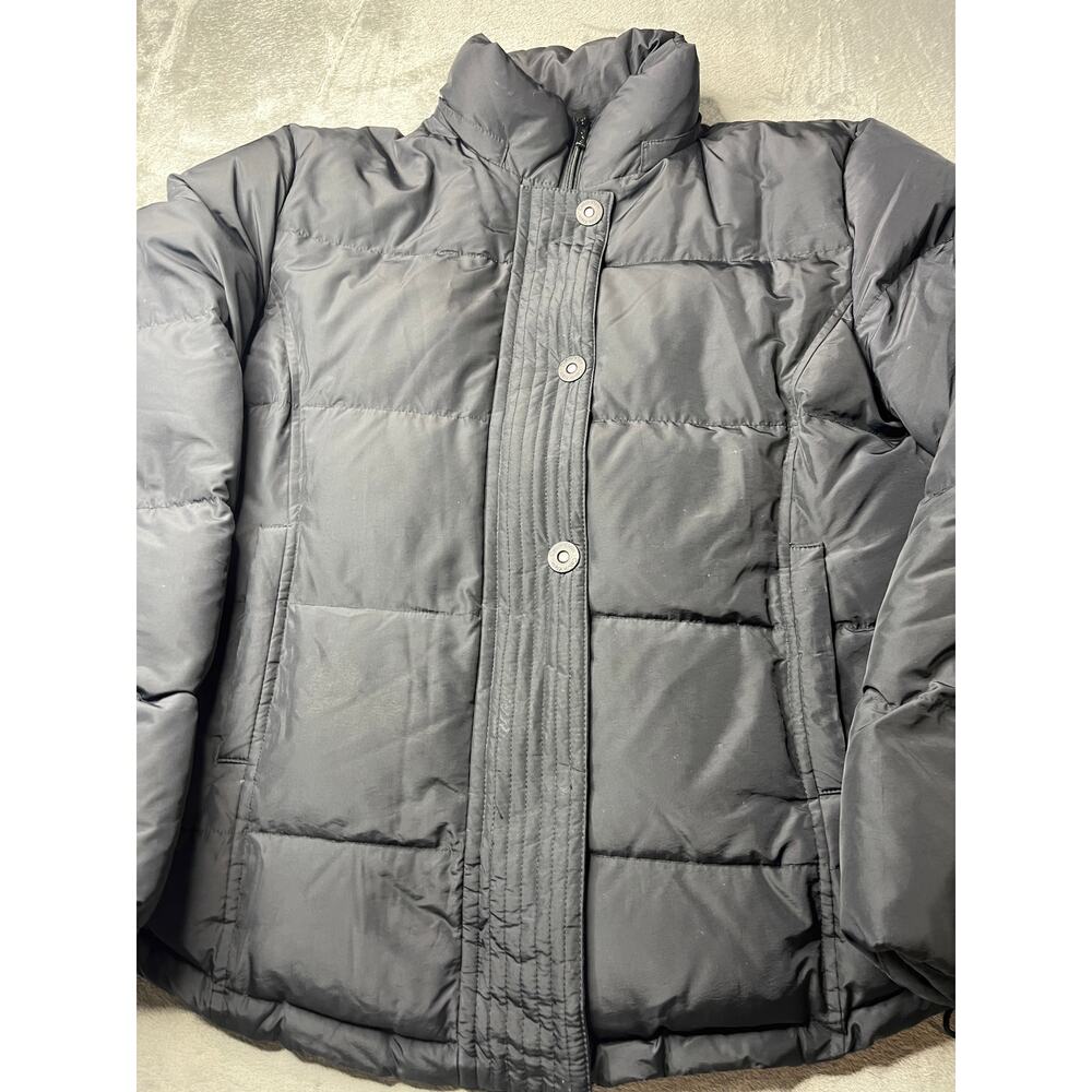 Calvin‎ Klein Womens XL Black Down Puffer Jacket Quilted Full Zip Snap Coat